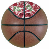 Elegant Floral Roos Petal Pattern Basketbal (Rechts)