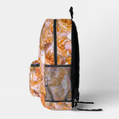 Elegant Floral Roos Petal Pattern Bedrukte Rugzak (Rechts)