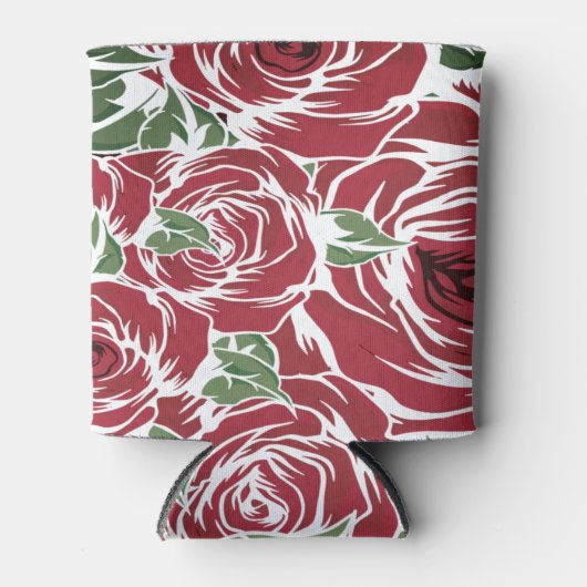 Elegant Floral Roos Petal Pattern Blikjeskoeler (Voorkant)