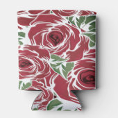 Elegant Floral Roos Petal Pattern Blikjeskoeler (Achterkant)