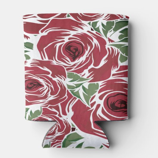 Elegant Floral Roos Petal Pattern Blikjeskoeler (Achterkant)