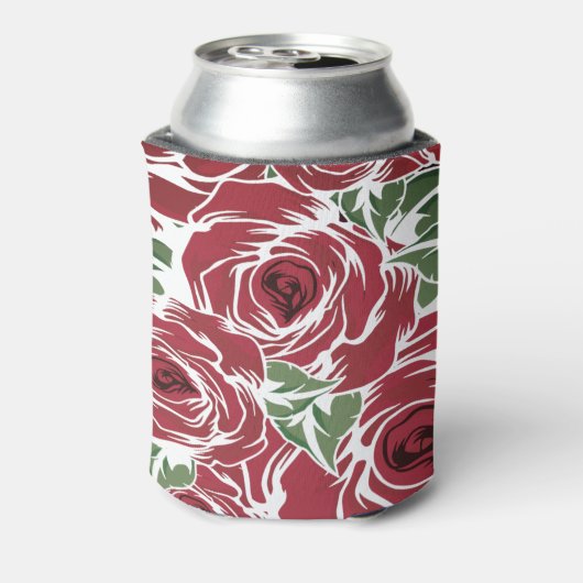 Elegant Floral Roos Petal Pattern Blikjeskoeler (Blikje Achterkant)