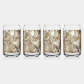 Elegant Floral Roos Petal Pattern Blikvorm Glas (Achterkant)