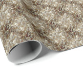 Elegant Floral Roos Petal Pattern Cadeaupapier (Rol Hoek)