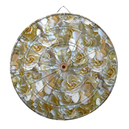 Elegant Floral Roos Petal Pattern Dartbord (Voorkant)