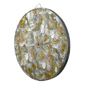 Elegant Floral Roos Petal Pattern Dartbord (Voorkant Rechts)