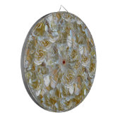 Elegant Floral Roos Petal Pattern Dartbord (Voorkant Links)