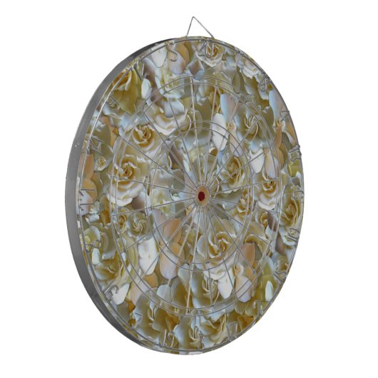 Elegant Floral Roos Petal Pattern Dartbord (Voorkant Links)