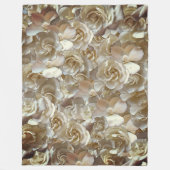 Elegant Floral Roos Petal Pattern Fleece Deken (Voorkant)