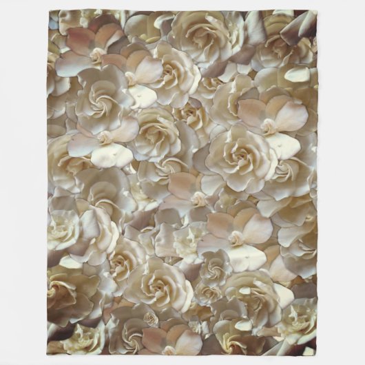 Elegant Floral Roos Petal Pattern Fleece Deken (Voorkant)