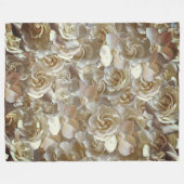 Elegant Floral Roos Petal Pattern Fleece Deken (Voorkant (Horizontaal))