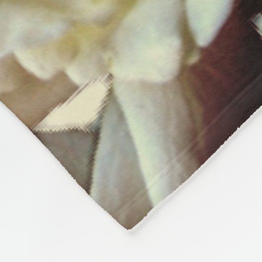 Elegant Floral Roos Petal Pattern Fleece Deken (Hoek)