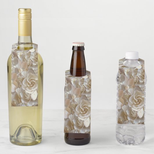 Elegant Floral Roos Petal Pattern Flessenhanger (In situ)