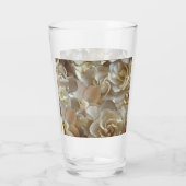 Elegant Floral Roos Petal Pattern Glas (Achterkant)