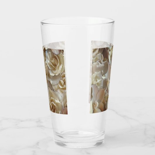 Elegant Floral Roos Petal Pattern Glas (Links)