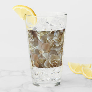 Elegant Floral Roos Petal Pattern Glas