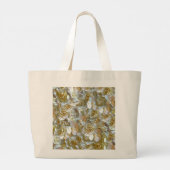 Elegant Floral Roos Petal Pattern Grote Tote Bag (Achterkant)