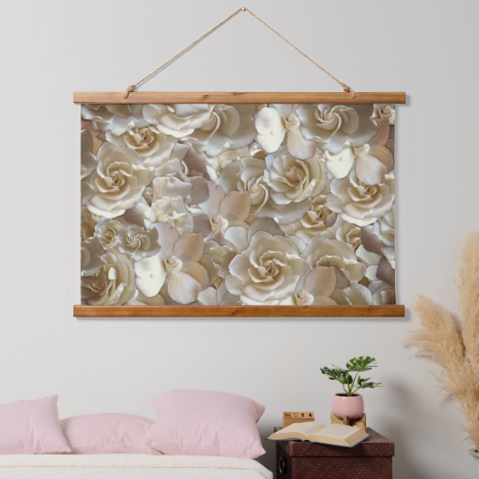 Elegant Floral Roos Petal Pattern Hangend Wandkleed (Slaapkamer)