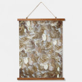 Elegant Floral Roos Petal Pattern Hangend Wandkleed (Voorkant)