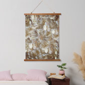 Elegant Floral Roos Petal Pattern Hangend Wandkleed (Slaapkamer)