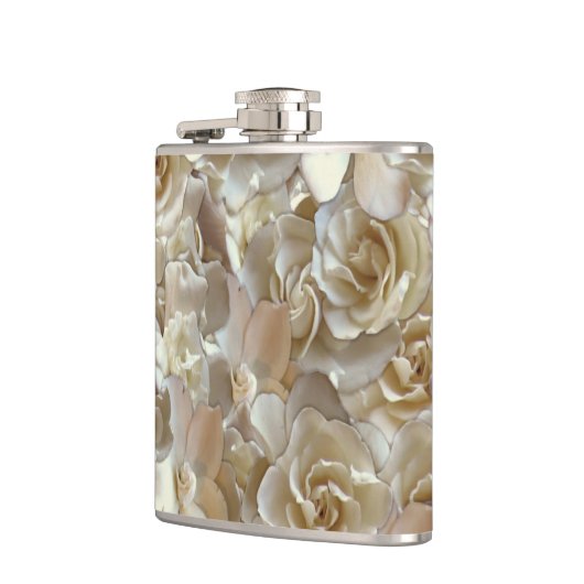 Elegant Floral Roos Petal Pattern Heupfles (Links)