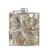 Elegant Floral Roos Petal Pattern Heupfles (Voorkant)