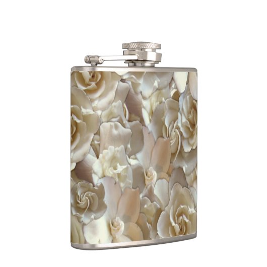 Elegant Floral Roos Petal Pattern Heupfles (Rechts)