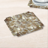 Elegant Floral Roos Petal Pattern Kartonnen Onderzetters (Gekanteld)