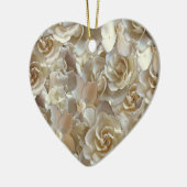 Elegant Floral Roos Petal Pattern Keramisch Ornament (Links)
