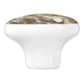 Elegant Floral Roos Petal Pattern Keramische Knop (Zijkant)