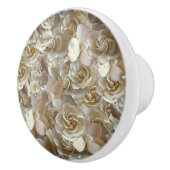 Elegant Floral Roos Petal Pattern Keramische Knop (Rechts)