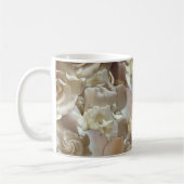 Elegant Floral Roos Petal Pattern Koffiemok (Links)