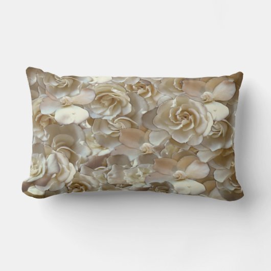 Elegant Floral Roos Petal Pattern Kussen (Voorkant)
