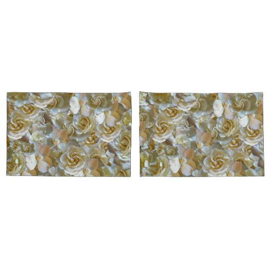 Elegant Floral Roos Petal Pattern Kussensloop (Achterkant-Set)