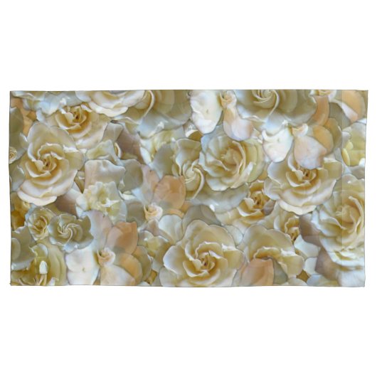 Elegant Floral Roos Petal Pattern Kussensloop (Voorkant-Links)