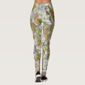Elegant Floral Roos Petal Pattern Leggings (Achterkant)