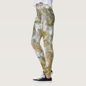 Elegant Floral Roos Petal Pattern Leggings (Links)