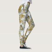 Elegant Floral Roos Petal Pattern Leggings (Rechts)