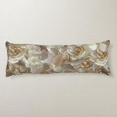 Elegant Floral Roos Petal Pattern Lichaamskussen (Achterkant)