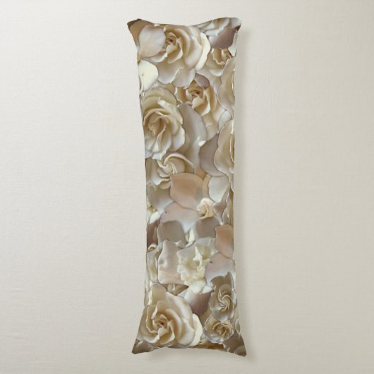 Elegant Floral Roos Petal Pattern Lichaamskussen (Voorkant Verticaal)