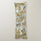 Elegant Floral Roos Petal Pattern Lichaamskussen (Achterkant (Verticaal))