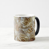 Elegant Floral Roos Petal Pattern Magische Mok (Voorkant rechts)