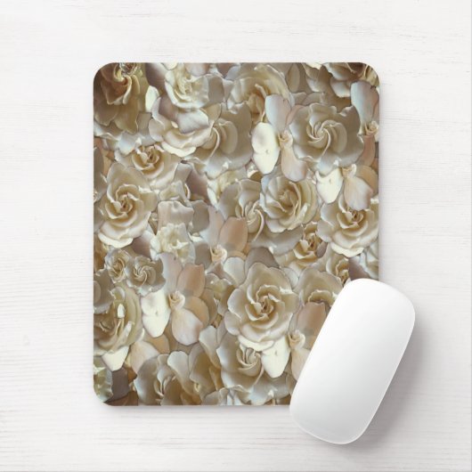 Elegant Floral Roos Petal Pattern Muismat (Met muis)