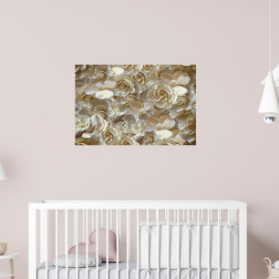 Elegant Floral Roos Petal Pattern Poster