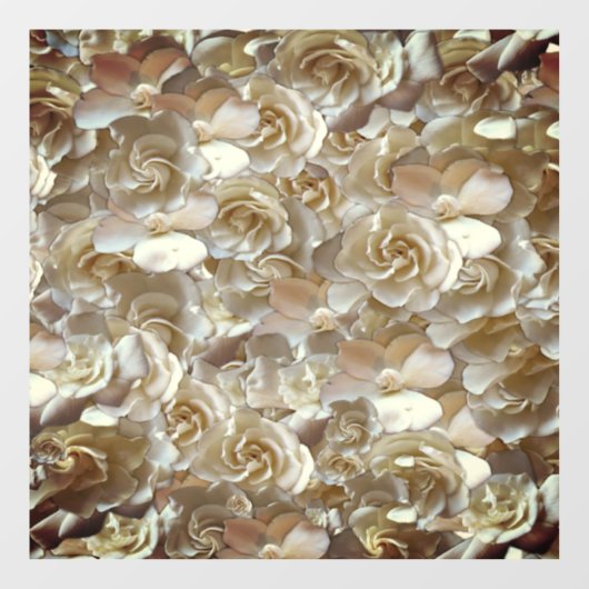 Elegant Floral Roos Petal Pattern Raamsticker (Vel)