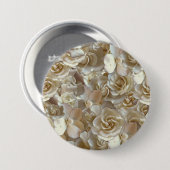 Elegant Floral Roos Petal Pattern Ronde Button 7,6 Cm (Voorkant /achterkant)