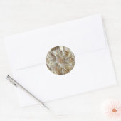Elegant Floral Roos Petal Pattern Ronde Sticker (Envelop)