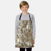 Elegant Floral Roos Petal Pattern Schort (Gedragen)