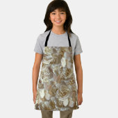 Elegant Floral Roos Petal Pattern Schort (Insitu)