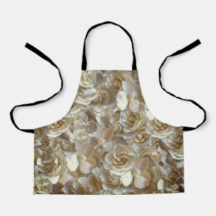 Elegant Floral Roos Petal Pattern Schort